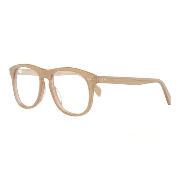 NEW CELINE CL50130I 047 UNISEX SQUARE BEIGE CLEAR EYEGLASSES CELINE - Picture 1 of 3